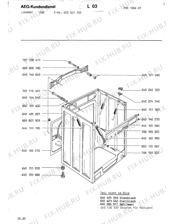 Взрыв-схема стиральной машины Aeg LAV590 - Схема узла Section3